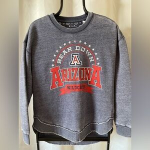 Pressbox Women's Arizona Wildcats Navy Captain Crew Pullover Sweatshirt